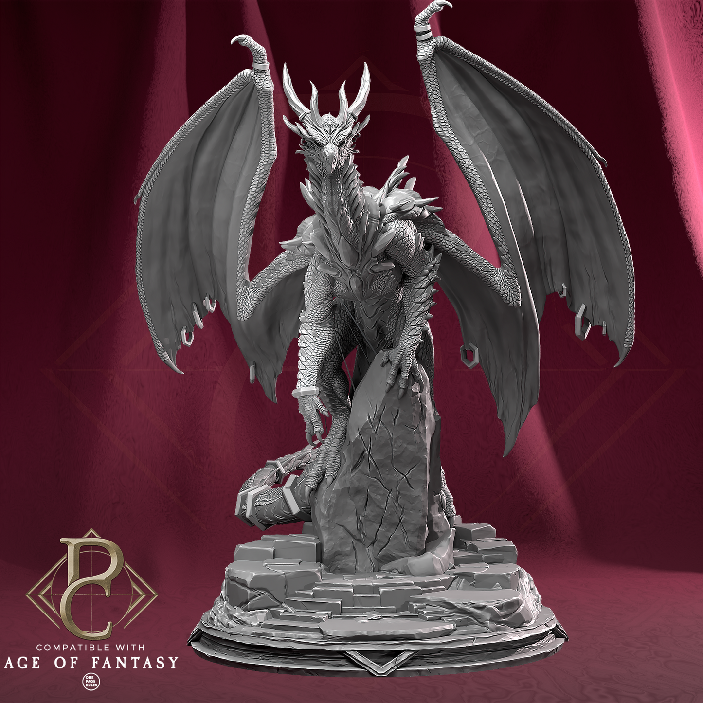 Bolgalok the Eternal Dragon & Rider Variant A | Miniature