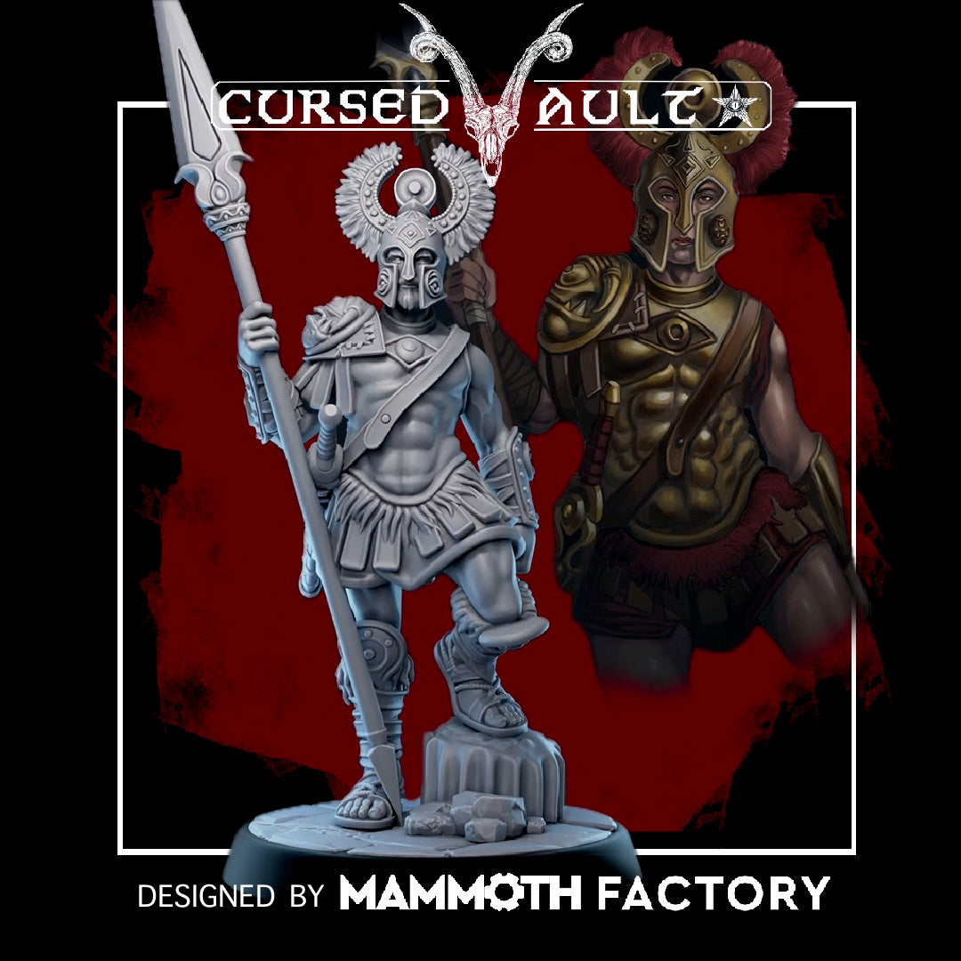 Eulyssian Warrior Spearman Variant F | Miniature