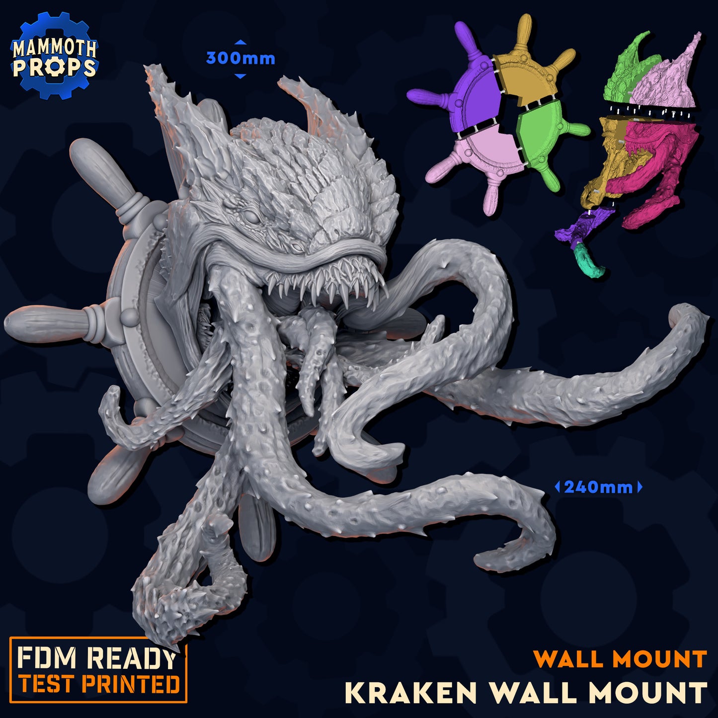 Kraken Trophy Head | Wall Mount