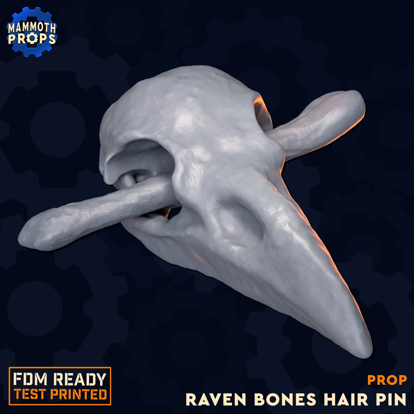 Raven Bones Hair Pin | Prop