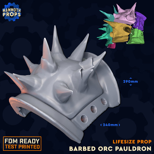 Barbed Orc Pauldron | Life-Size Prop