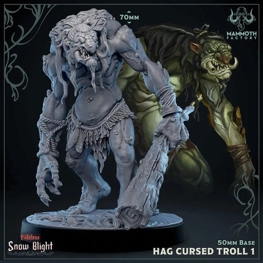 Hag Cused Troll with Club Variant A | Miniature