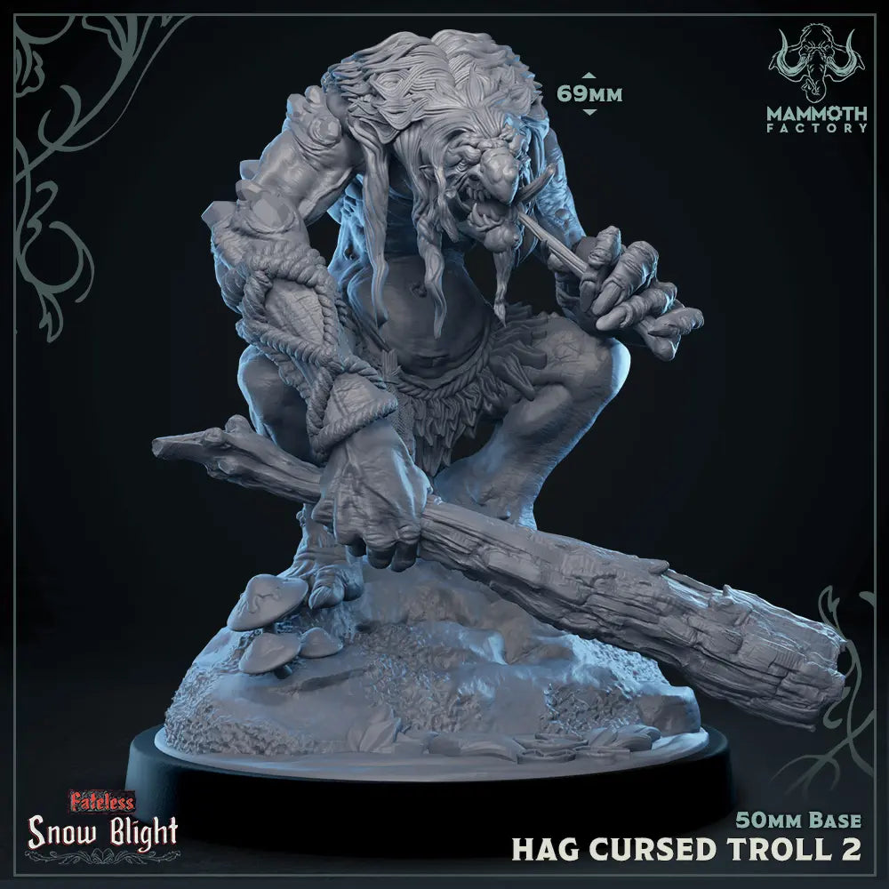 Hag Cused Troll with Club Variant B | Miniature