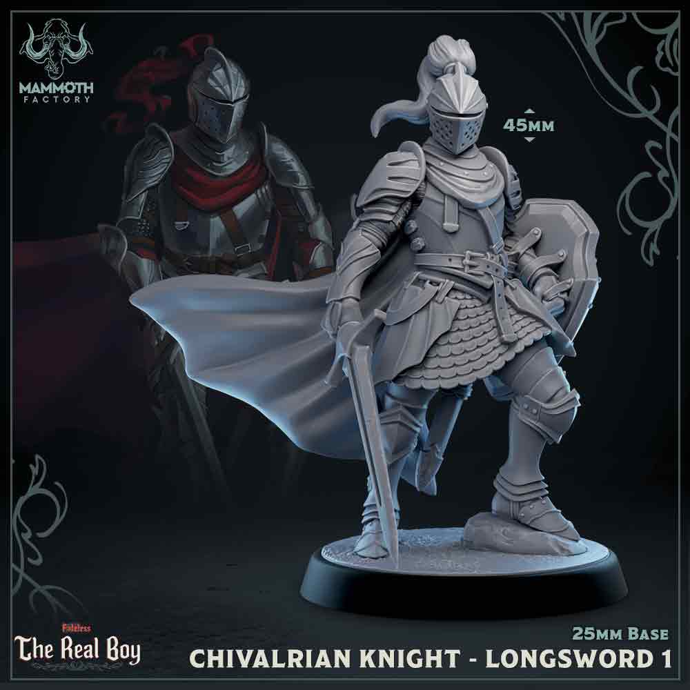 Chivalrain Knight with Longsword Variant A | Miniature