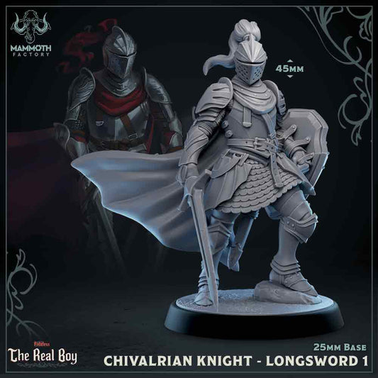 Chivalrain Knight with Longsword Variant A | Miniature