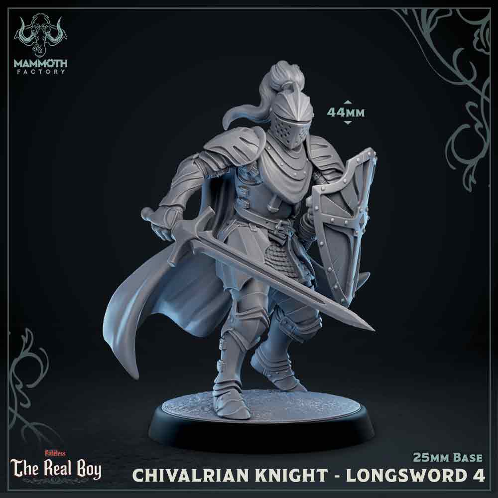Chivalrain Knight with Longsword Variant D | Miniature