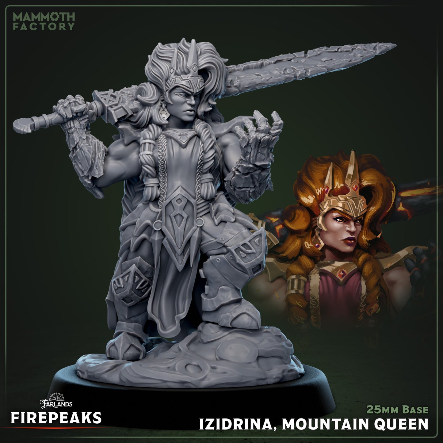 Izidrina the Mountain Queen | Miniature