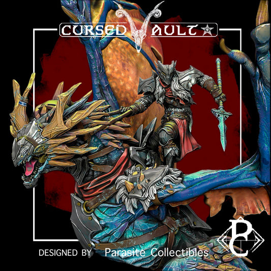 Lanceritros Frostbound Wyvrn & Rider | Miniature