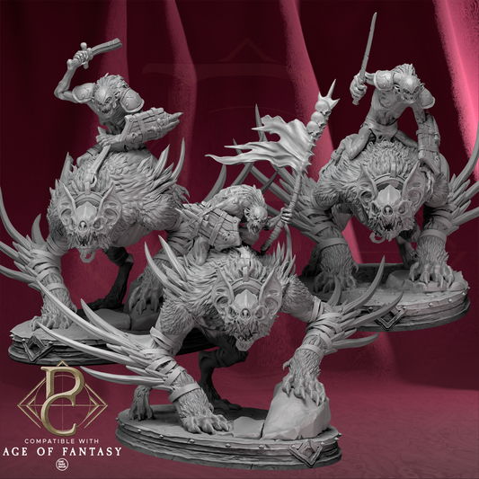 3 Set of Death Stalkers Riders | Miniature Set