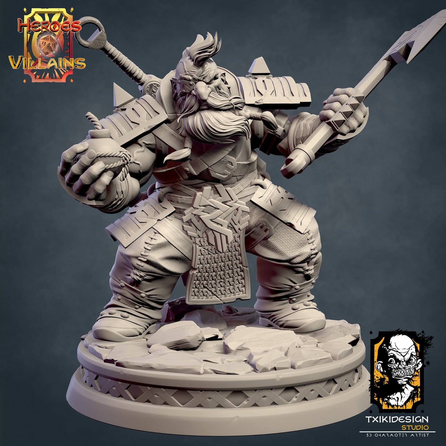 Grimbhar the Dwarf Warrior | Miniature